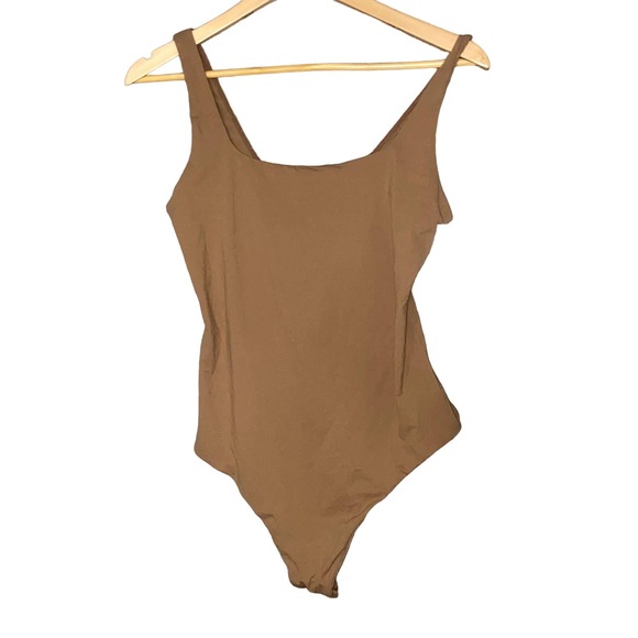 Auden Tops - Women's Auden Stretch Bodysuit Brown Size XL NWT